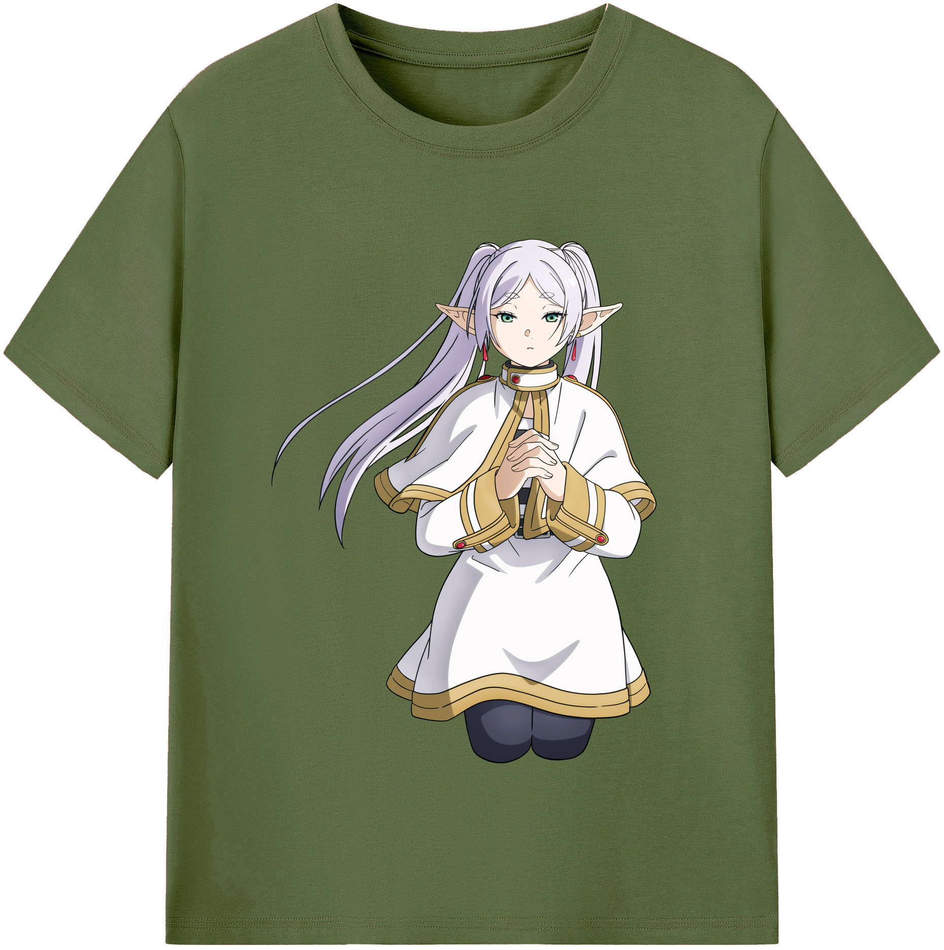 （画像用） 葬送のフリーレン Frieren 綿100％半袖Tシャツ（フロントプリント）